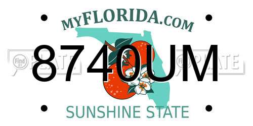 8740UM Florida License Plate