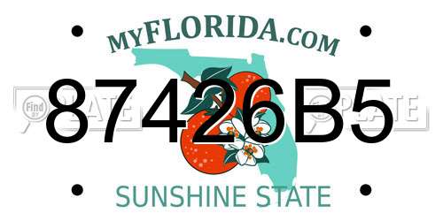 87426B5 Florida License Plate