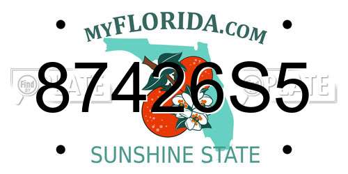 87426S5 Florida License Plate
