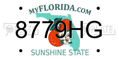 8779HG Florida License Plate