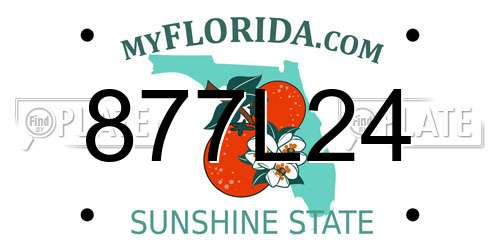 877L24 Florida License Plate