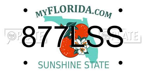 877LSS Florida License Plate