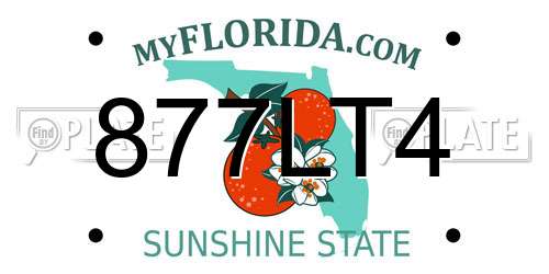 877LT4 Florida License Plate