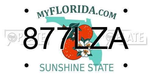 877LZA Florida License Plate