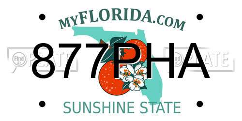 877PHA Florida License Plate