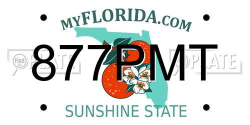 877PMT Florida License Plate