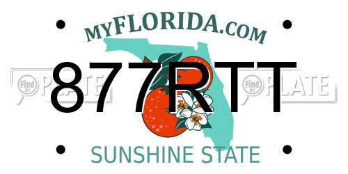 877RTT Florida License Plate