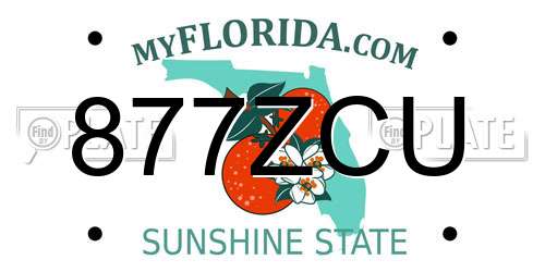 877ZCU Florida License Plate