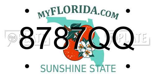 8787QQ Florida License Plate