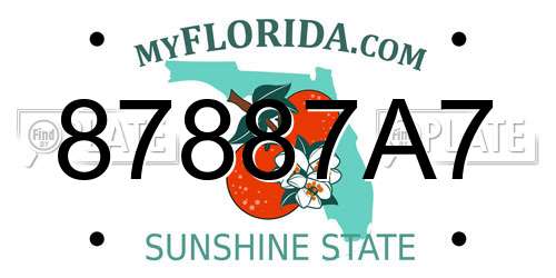 87887A7 Florida License Plate