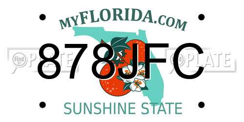878JFC Florida License Plate