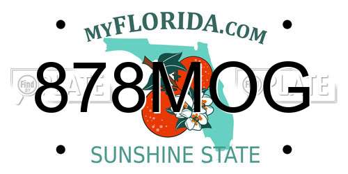 878MOG Florida License Plate