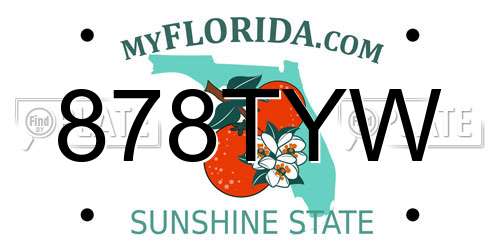 878TYW Florida License Plate