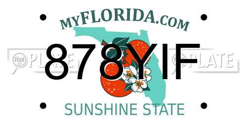 878YIF Florida License Plate
