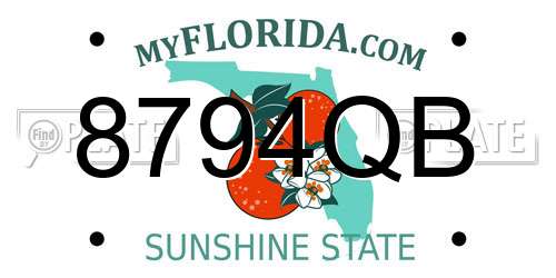 8794QB Florida License Plate
