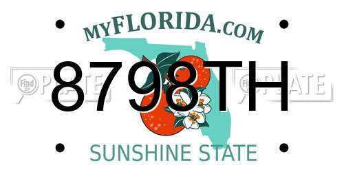 8798TH Florida License Plate
