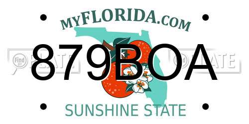 879BOA Florida License Plate
