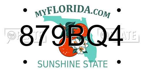 879BQ4 Florida License Plate