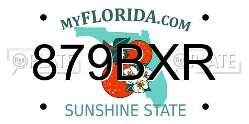 879BXR Florida License Plate