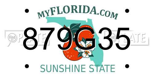 879G35 Florida License Plate
