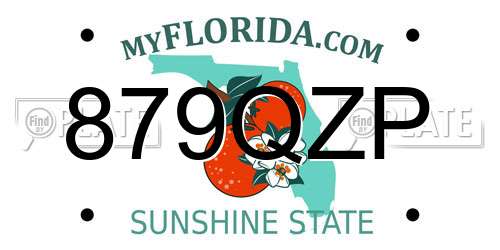879QZP Florida License Plate