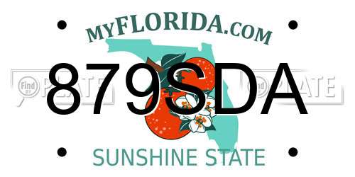 879SDA Florida License Plate