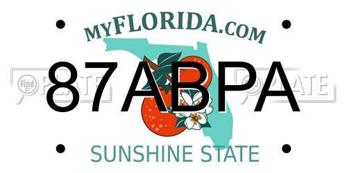 87ABPA Florida License Plate