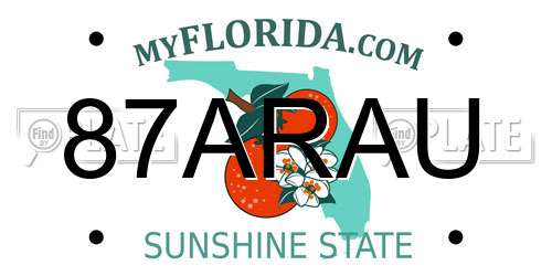87ARAU Florida License Plate