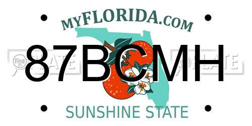 87BCMH Florida License Plate