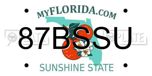 87BSSU Florida License Plate