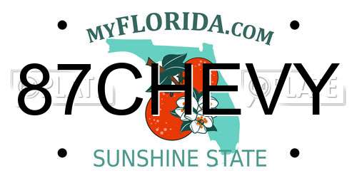 87CHEVY Florida License Plate