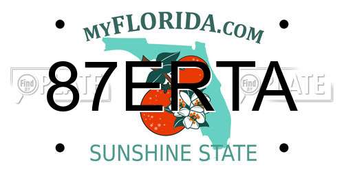 87ERTA Florida License Plate