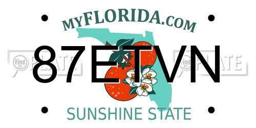 87ETVN Florida License Plate
