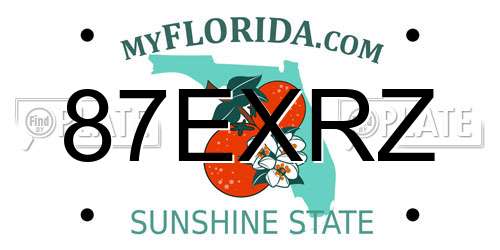87EXRZ Florida License Plate