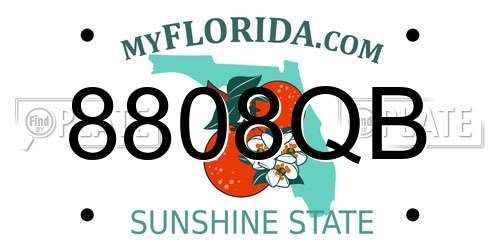8808QB Florida License Plate