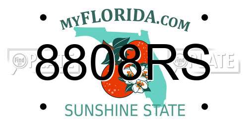 8808RS Florida License Plate