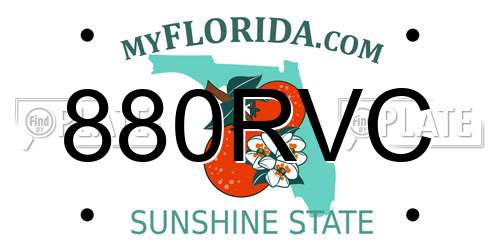 880RVC Florida License Plate