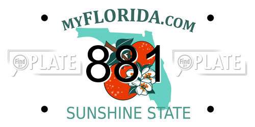 881 Florida License Plate