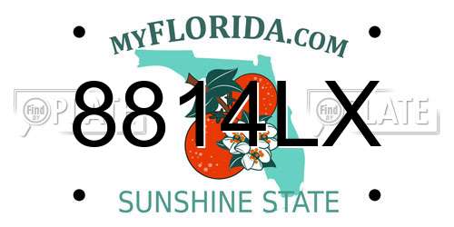8814LX Florida License Plate