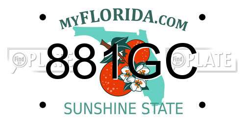 881GC Florida License Plate