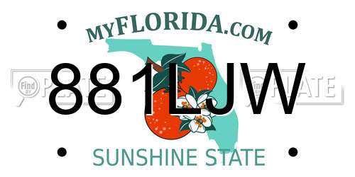 881LJW Florida License Plate
