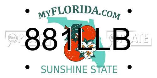 881LLB Florida License Plate