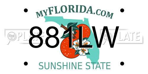 881LW Florida License Plate