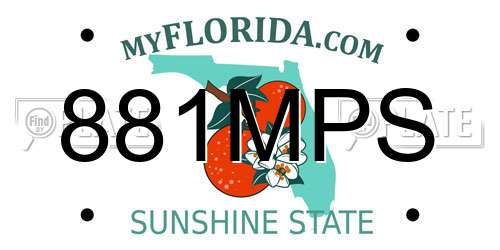 881MPS Florida License Plate