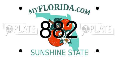 882 Florida License Plate
