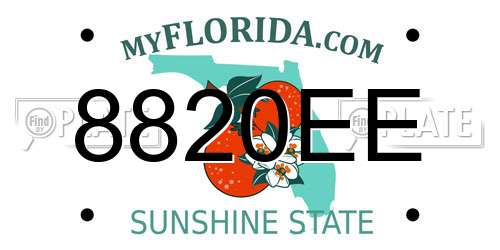 8820EE Florida License Plate