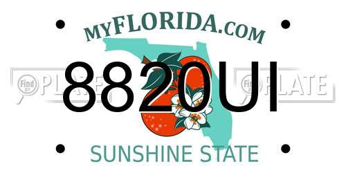 8820UI Florida License Plate