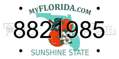 8821985 Florida License Plate