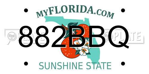 882BBQ Florida License Plate