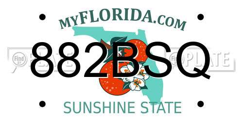 882BSQ Florida License Plate